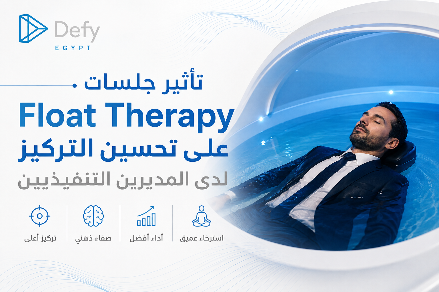 تأثير جلسات Float Therapy على تحسين التركيز لدى المديرين التنفيذيين
